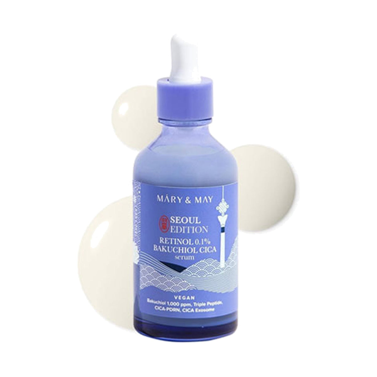 Mary&May Retinol 0.1% Bakuchiol Cica Serum, serums sejai