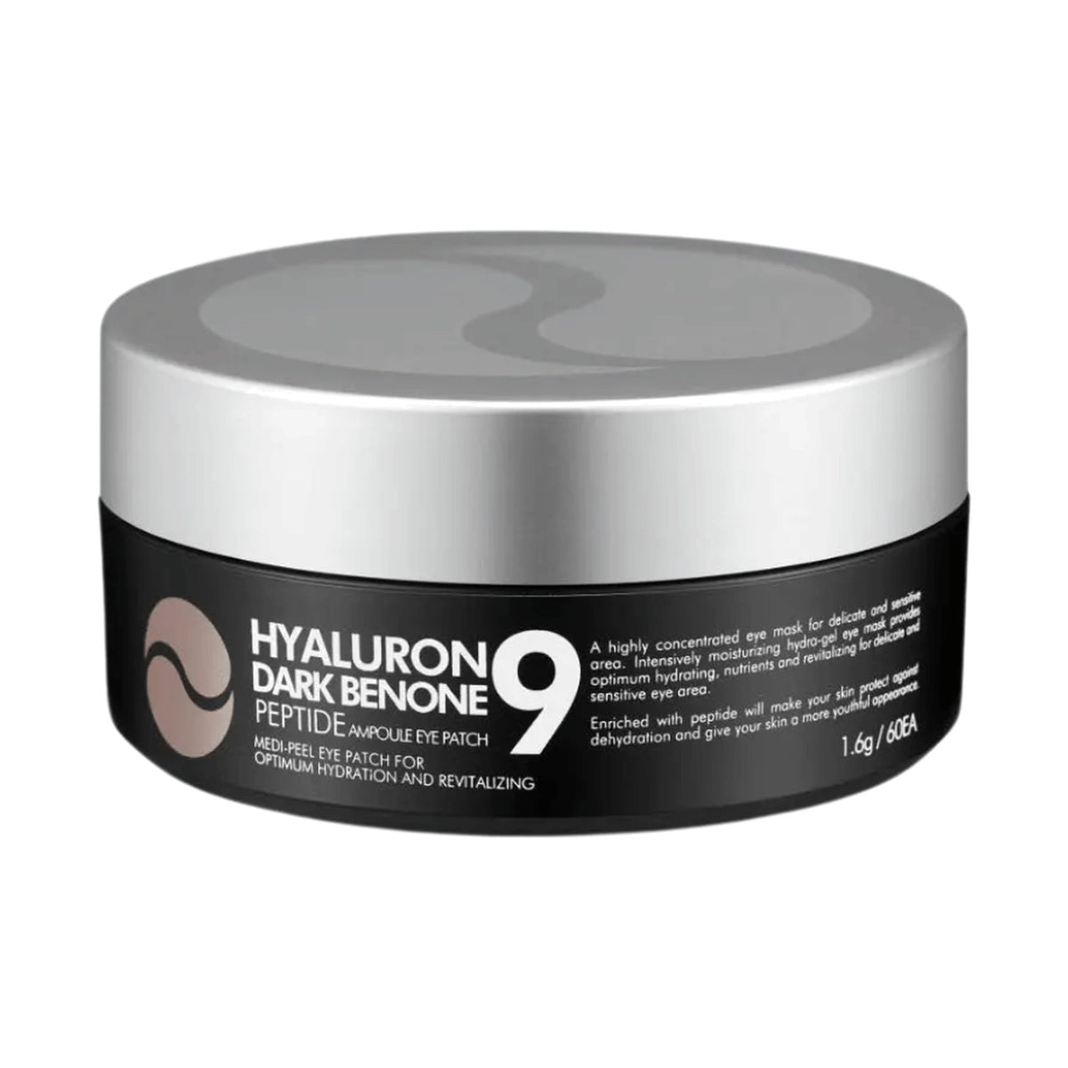 Medi-Peel Hyaluron Dark Benone Peptide 9 Ampoule Eye Patch, hidrogēla zemacu plāksteri
