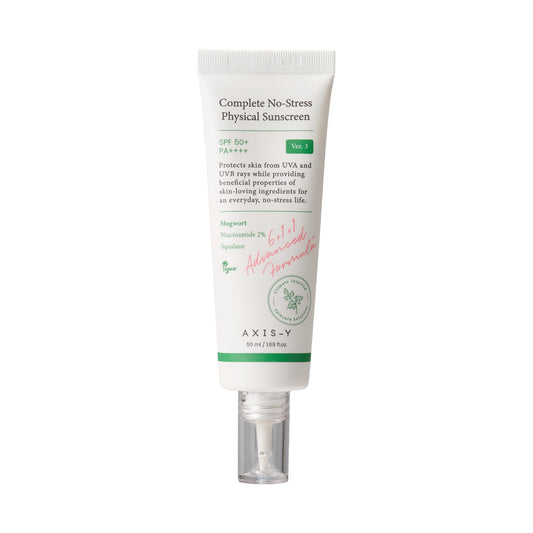 AXIS-Y Complete No-Stress Physical Sunscreen SPF50+ PA++++, saules aizsargkrēms sejai