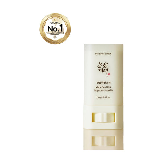 Beauty of Joseon Matte Sun Stick: Mugwort + Camelia SPF50+, saules aizsardzības zīmulis