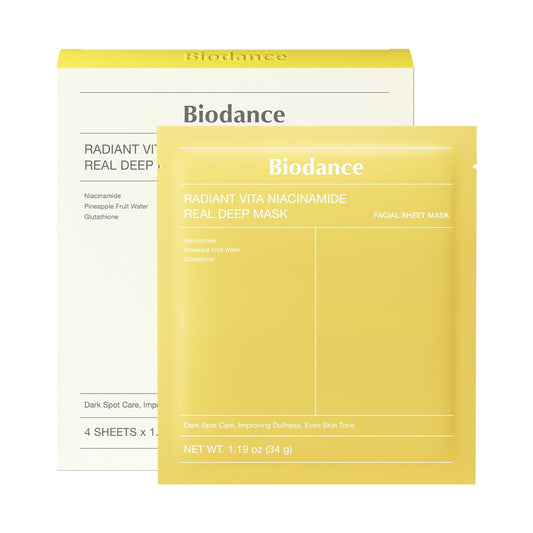 Biodance Radiant Vita Niacinamide Real Deep Mask, hidrogēla maska sejai
