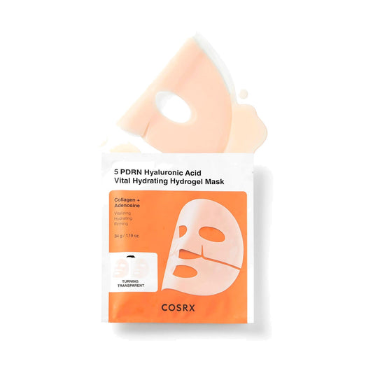 COSRX 5 PDRN Hyaluronic Acid Vital Hydrating Hydrogel Mask, hidrogēla maska sejai