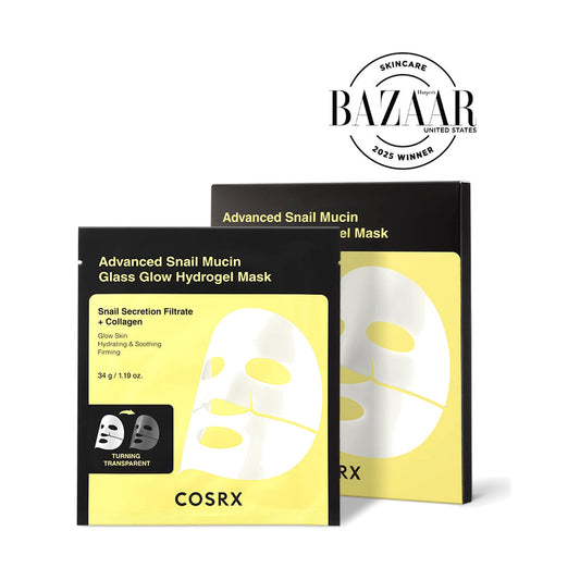 COSRX Advanced Snail Mucin Glass Glow Hydrogel Mask, hidrogēla maska sejai