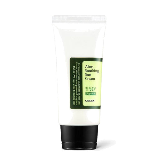 COSRX Aloe Soothing Sun Cream SPF50 PA+++, saules aizsargkrēms sejai