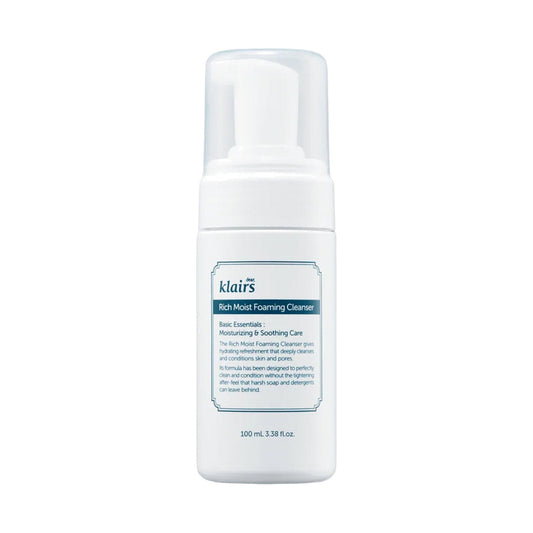 Dear Klairs Rich Moist Foaming Cleanser, attīrošās putas sejai