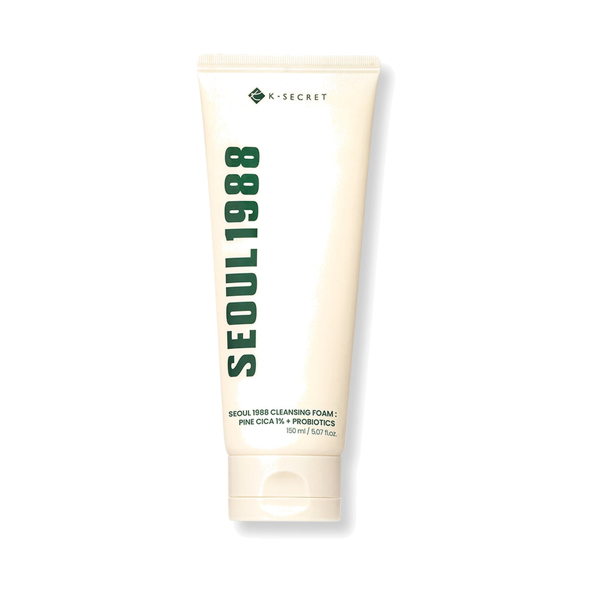 K-Secret Seoul 1988 Cleansing Foam: Pine-Cica + Probiotics, attīrošās putas sejai