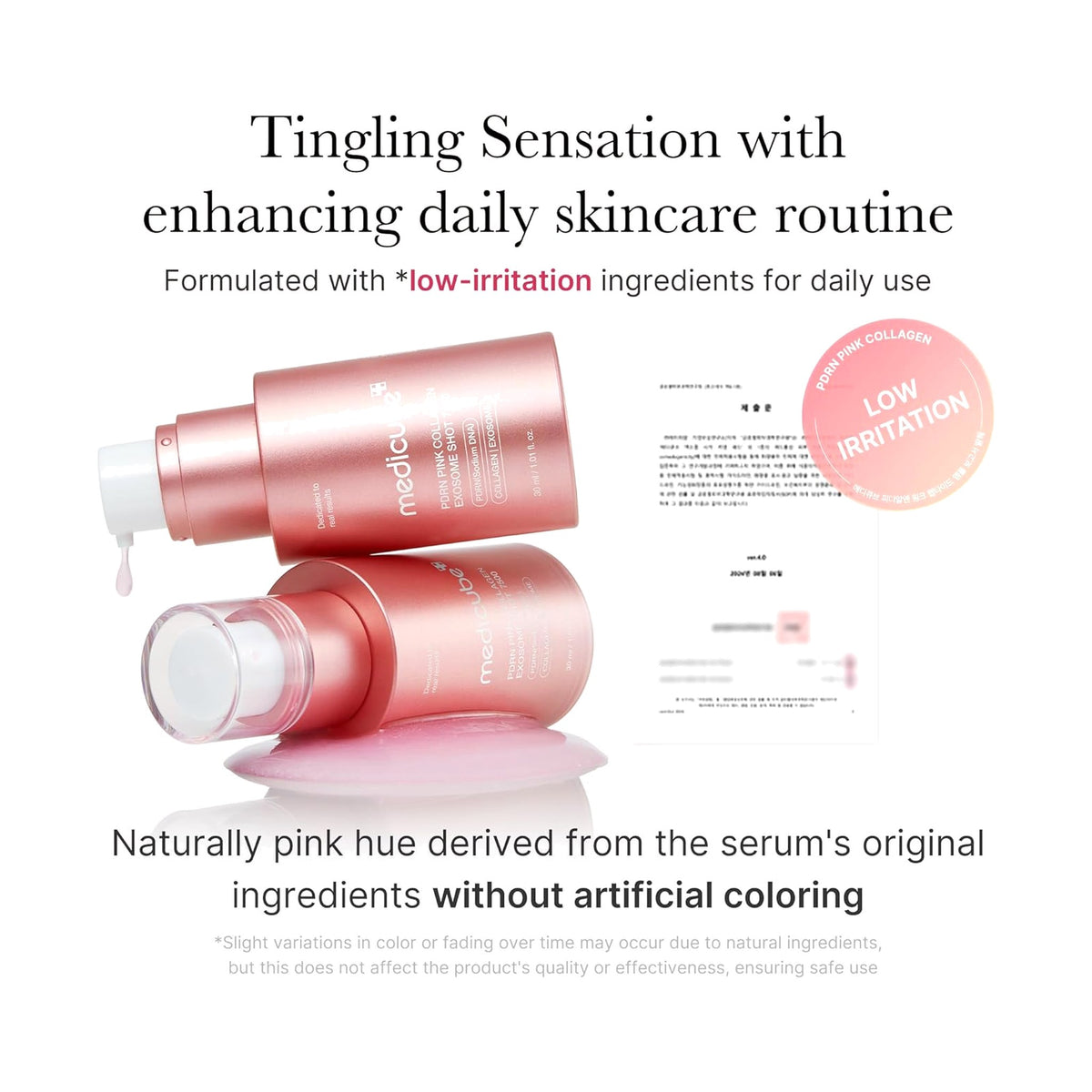 Medicube PDRN Pink Exosome Shot Serum 7500, serums ar mikrospikulām