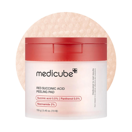 Medicube Red Succinic Acid Toning Pad, toniķa diski sejai