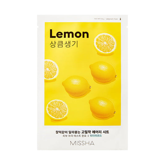 Missha Airy Fit Sheet Mask Lemon, auduma maska sejai