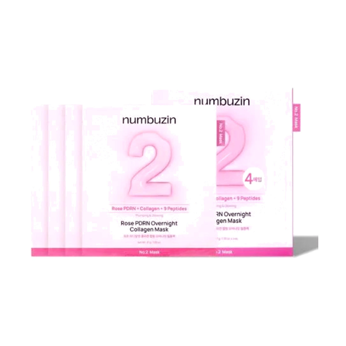 Numbuzin No.2 Rose PDRN Overnight Collagen Mask, hidrogēla maska sejai