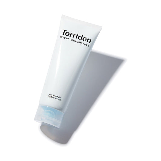 Torriden DIVE-IN Low Molecular Hyaluronic Acid Cleansing Foam, attīrošās putas sejai