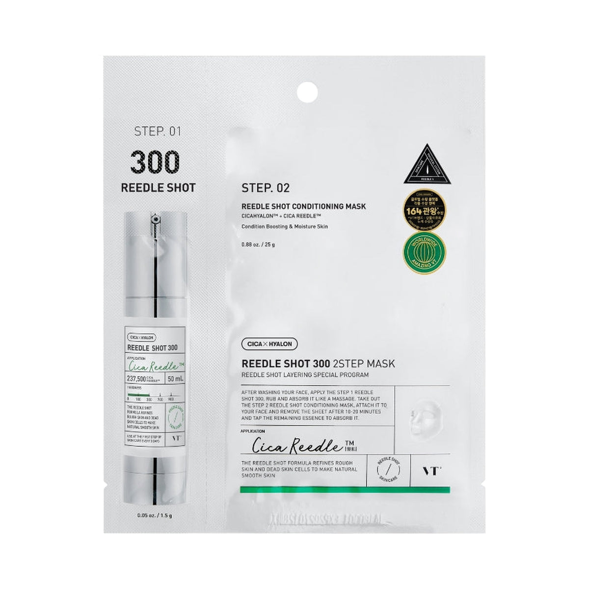 VT Cosmetics Reedle Shot 300 2-Step Mask, auduma maska sejai